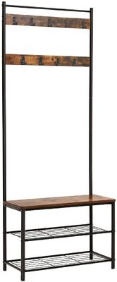 Organisateur en acier de support d'étagère de rangées de Hall Shoe Bench 3 de manteau