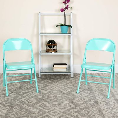 Le double entretoisé triple a articulé profondément la chaise pliante en métal de 1.0mm