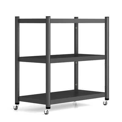 Support rond noir de stockage en métal de rangée du tube 3 d'appareils de cuisine
