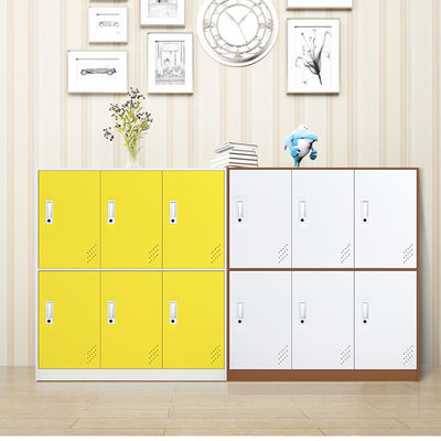 Cabinet de petite taille de casier de porte du stockage 6 en métal d'école pour des enfants
