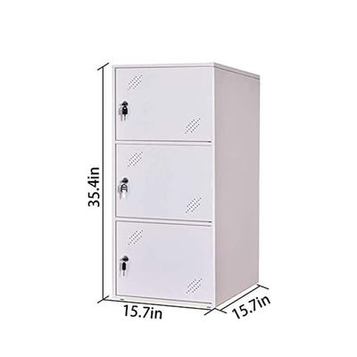 Casier de dossier en métal de casier de taille de bureau assemblé et combinable de la porte 3 blanche demi