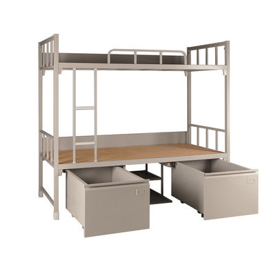 Double militaire Decker Bed With Drawer Lockers de Metla de lits superposés en acier d'appartement