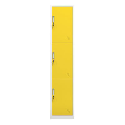 Casiers de stockage blancs de bureau de cadre de couleur bleue de portes de l'école 3 avec la clé