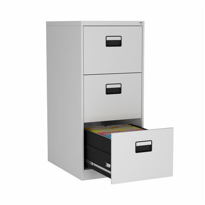 Meuble d'archivage en métal de rangées du stockage 3 de bureau avec le grand gris de tiroir de serrure