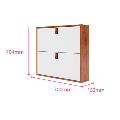 Emboutage de l'organisateur horizontal Metal Shoe Cabinet de stockage en rayons de chaussure de 2 tiroirs