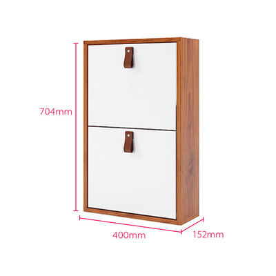 Emboutage de l'organisateur horizontal Metal Shoe Cabinet de stockage en rayons de chaussure de 2 tiroirs