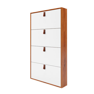 À la maison 4 couches en métal de chaussure de meuble de rangement de double Colror simplement