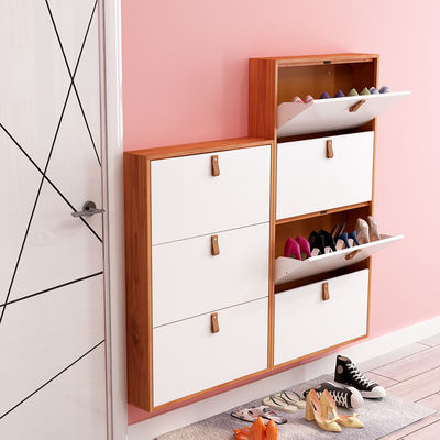 À la maison 4 couches en métal de chaussure de meuble de rangement de double Colror simplement
