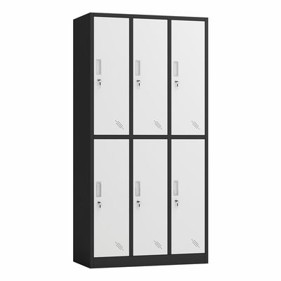 Casier de stockage multi en acier de porte de Cabinet de plancher de fer de 6 portes avec 6 compartiments