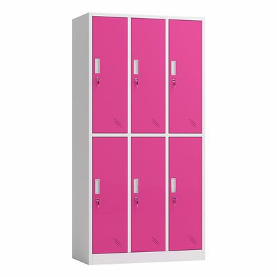 Casier de stockage multi en acier de porte de Cabinet de plancher de fer de 6 portes avec 6 compartiments
