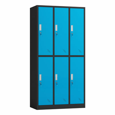 Casier en acier de garde-robe de portes du stockage 6 d'utilisation d'école de gymnase avec la serrure