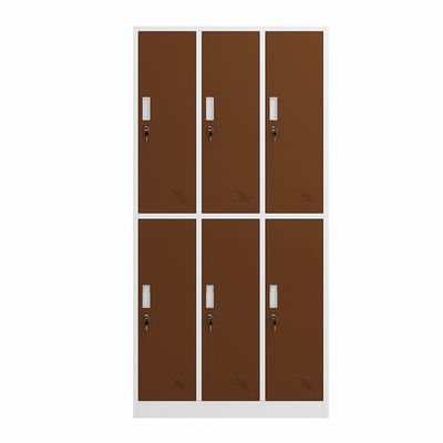 Casier en acier de garde-robe de portes du stockage 6 d'utilisation d'école de gymnase avec la serrure