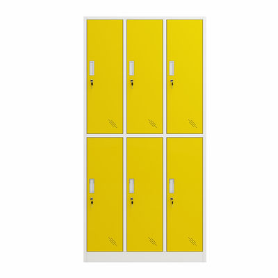 Casier en acier de garde-robe de portes du stockage 6 d'utilisation d'école de gymnase avec la serrure